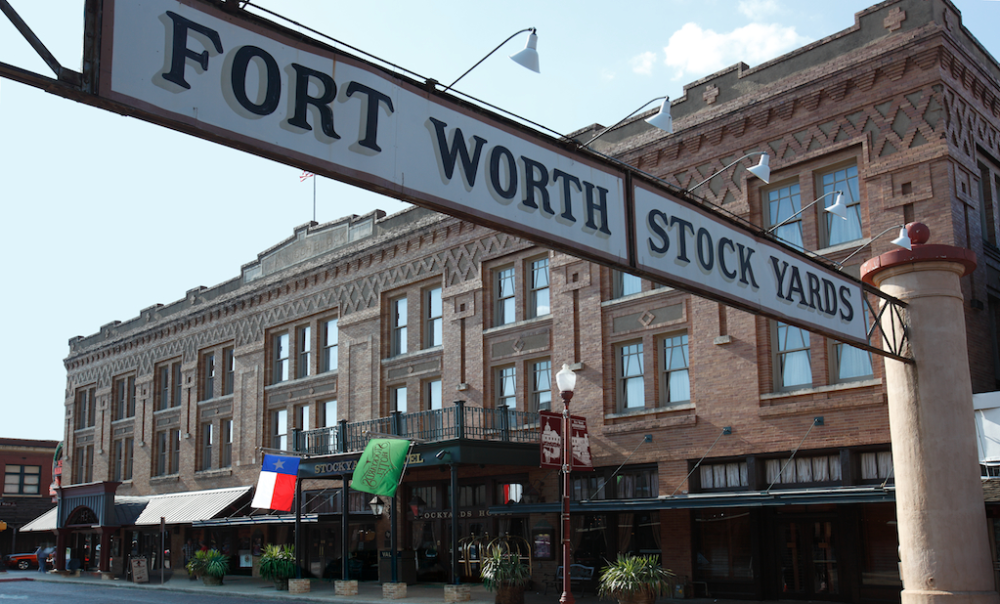 The legendary Stockyards Hotel in Fort Worth.